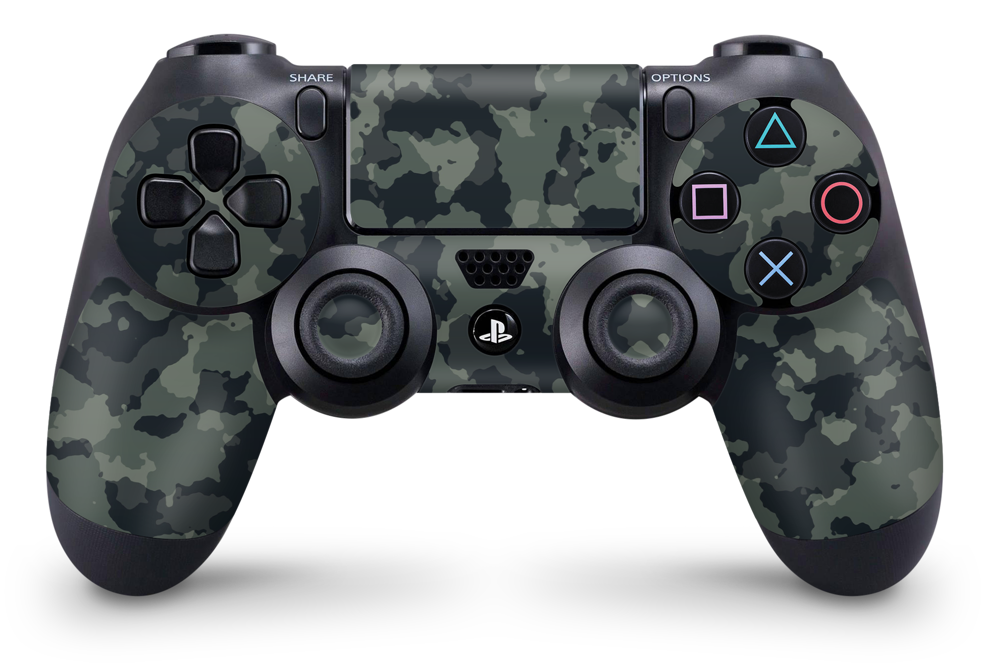 PS4 Playstation 4 Controller Skins - Vinyl Skin Aufkleber für Gaming Controller Dark green camo Aufkleber Skins4u   