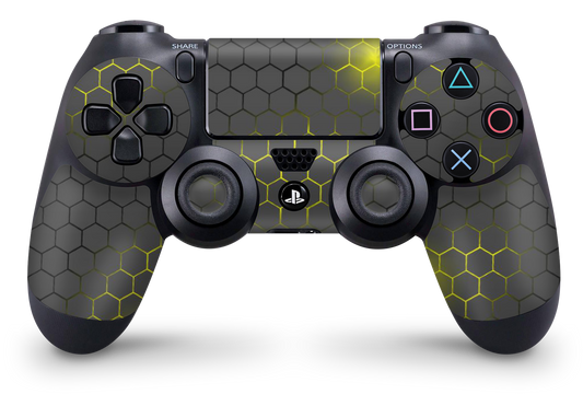 PS4 Playstation 4 Controller Skins - Vinyl Skin Aufkleber für Gaming Controller Exo small gelb Aufkleber Skins4u   
