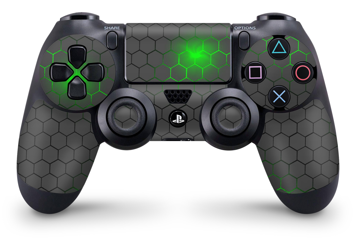 PS4 Playstation 4 Controller Skins - Vinyl Skin Aufkleber für Gaming Controller Exo small green Aufkleber Skins4u   