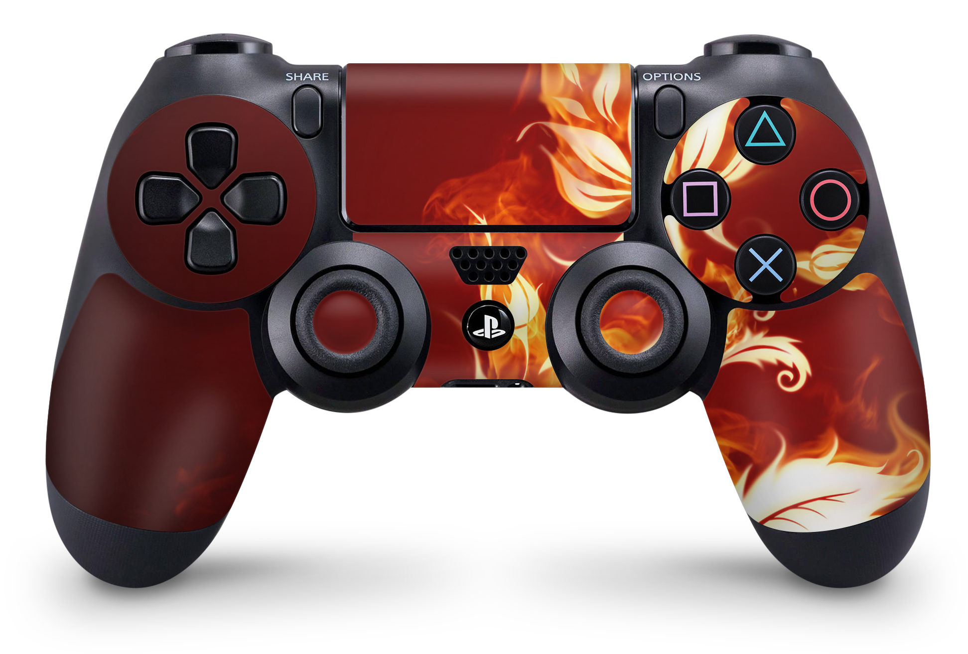 PS4 Playstation 4 Controller Skins - Vinyl Skin Aufkleber für Gaming Controller Flower of Fire Aufkleber Skins4u   