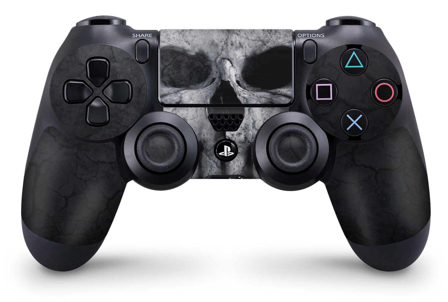 PS4 Playstation 4 Controller Skins - Vinyl Skin Aufkleber für Gaming Controller Hard Skull Aufkleber Skins4u   