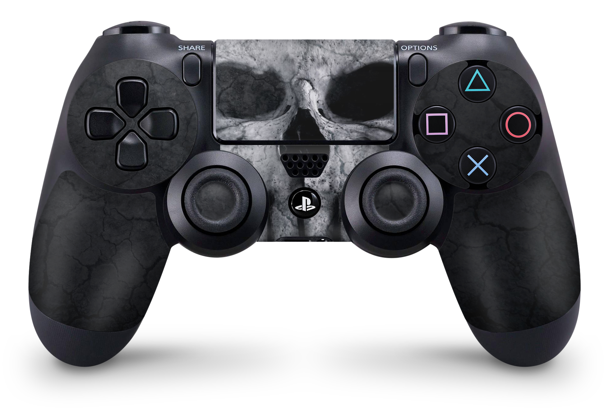 PS4 Playstation 4 Controller Skins - Vinyl Skin Aufkleber für Gaming Controller Hard Skull Aufkleber Skins4u   