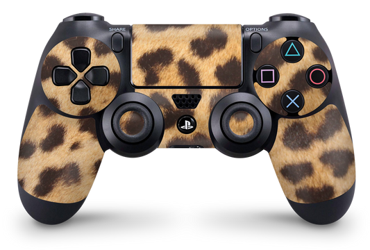 PS4 Playstation 4 Controller Skins - Vinyl Skin Aufkleber für Gaming Controller Leopardenfell Aufkleber Skins4u   
