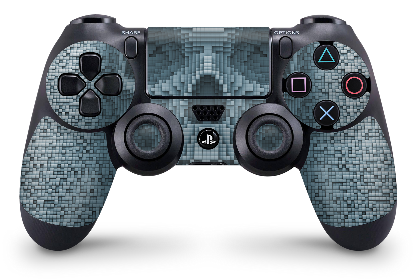 PS4 Playstation 4 Controller Skins - Vinyl Skin Aufkleber für Gaming Controller Pixel Skull Aufkleber Skins4u   