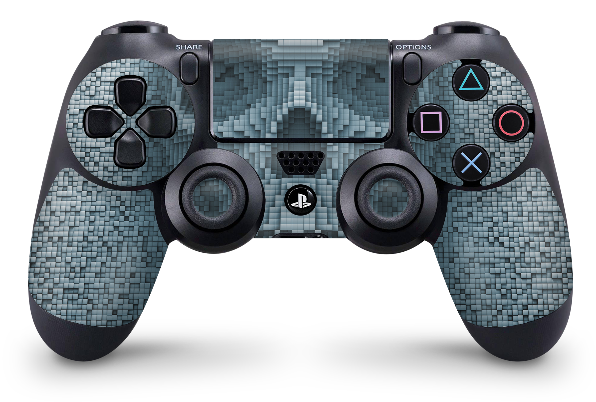 PS4 Playstation 4 Controller Skins - Vinyl Skin Aufkleber für Gaming Controller Pixel Skull Aufkleber Skins4u   