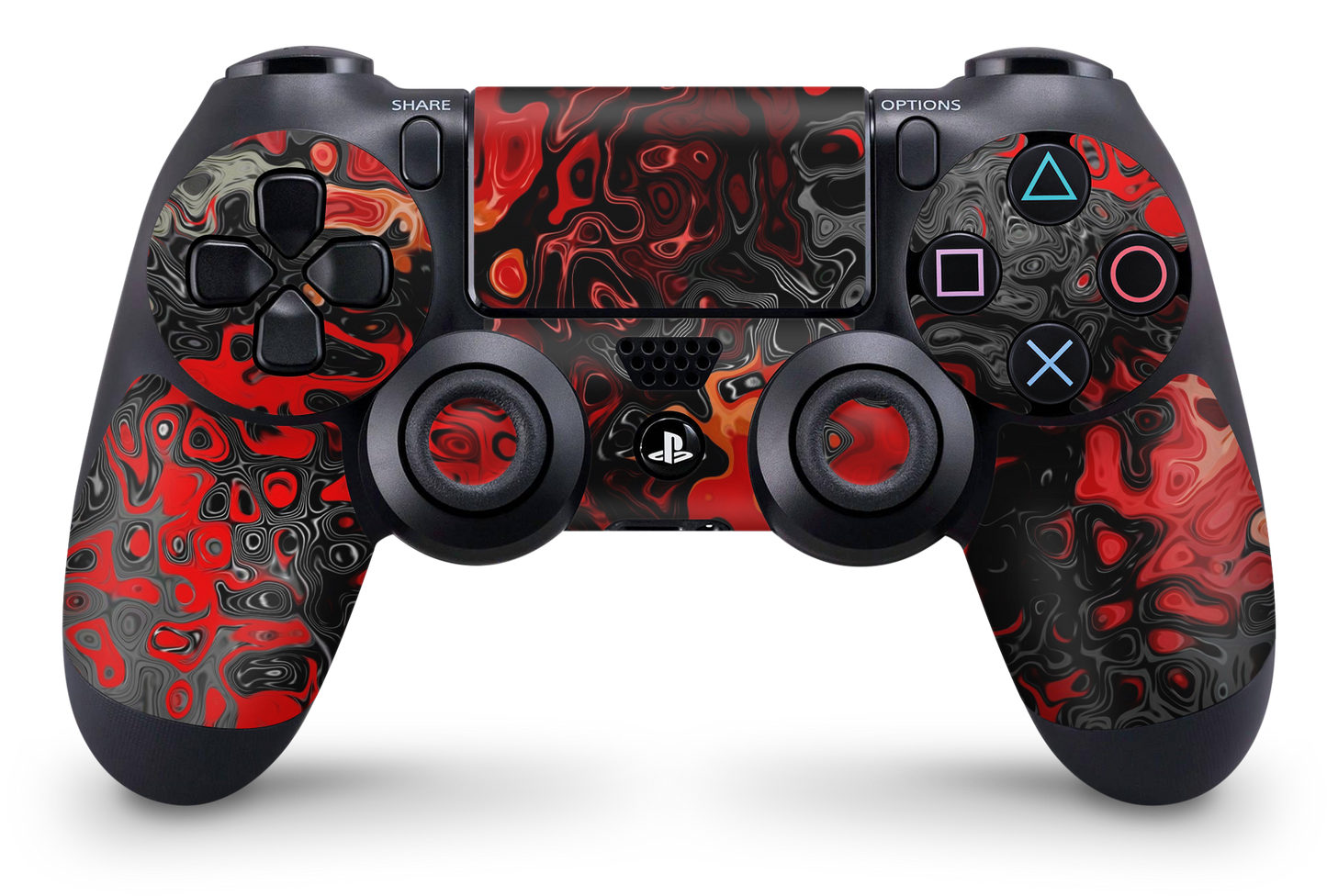 PS4 Playstation 4 Controller Skins - Vinyl Skin Aufkleber für Gaming Controller Red_plasma Aufkleber Skins4u   