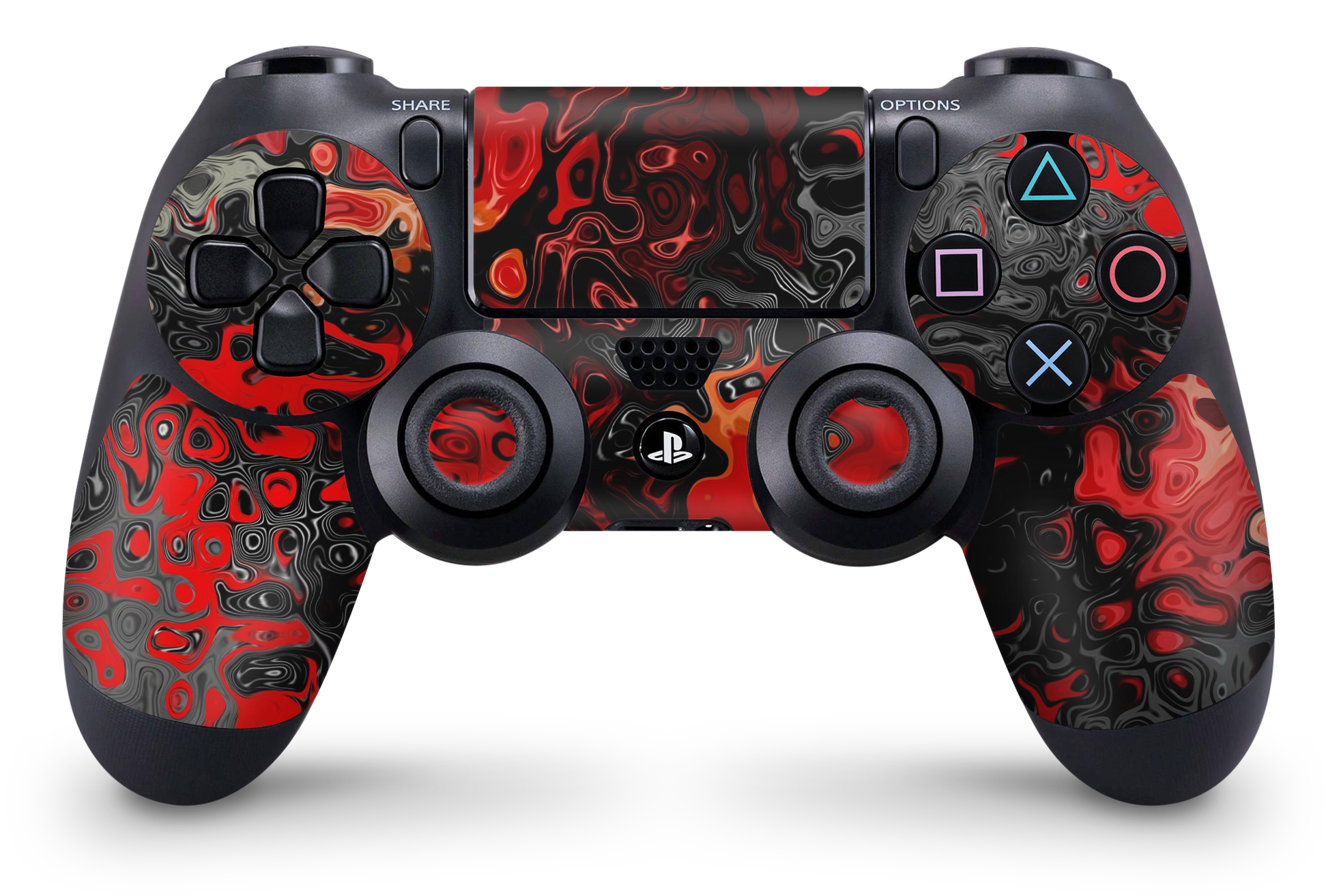 PS4 Playstation 4 Controller Skins - Vinyl Skin Aufkleber für Gaming Controller Red_plasma Aufkleber Skins4u   