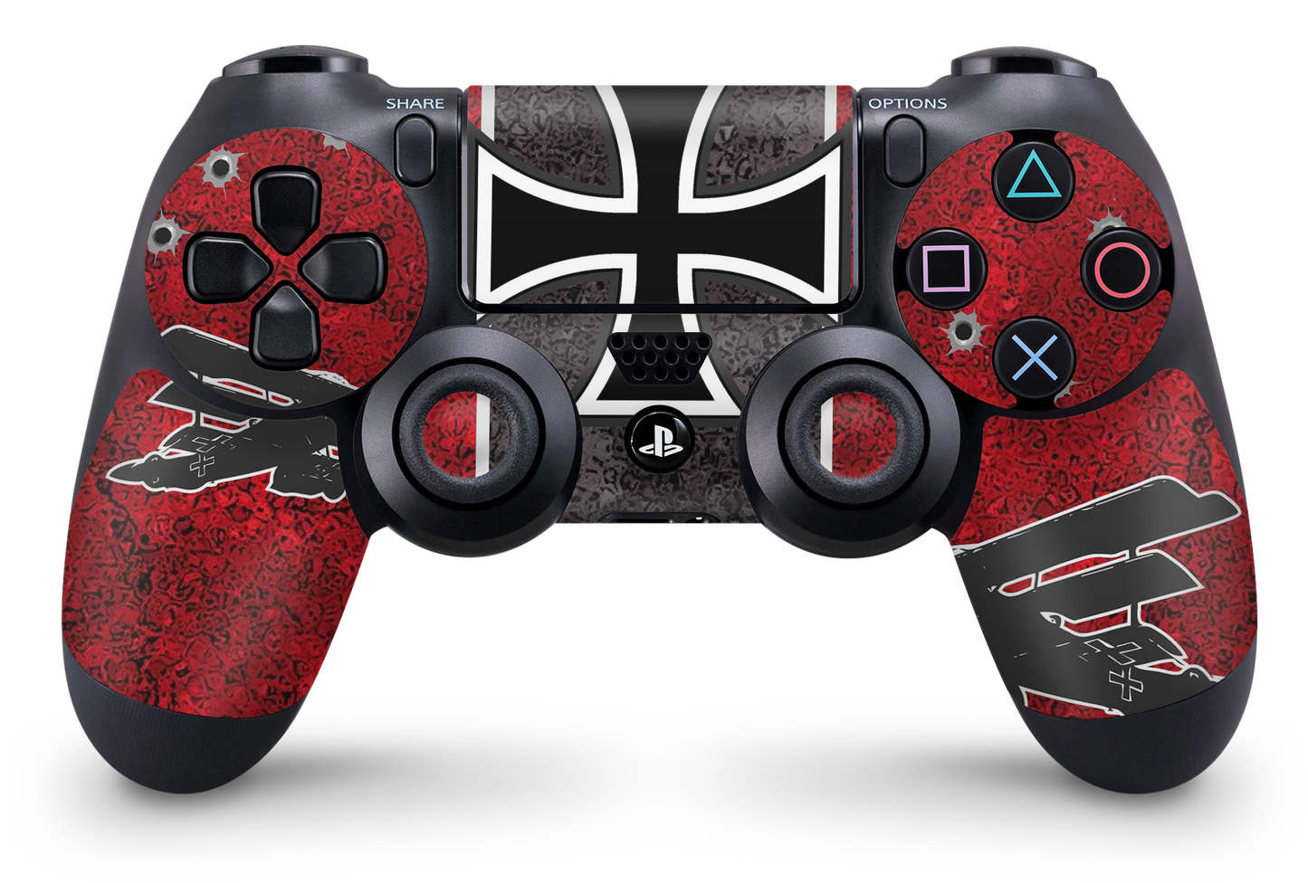 PS4 Playstation 4 Controller Skins - Vinyl Skin Aufkleber für Gaming Controller Roter Baron Aufkleber Skins4u   