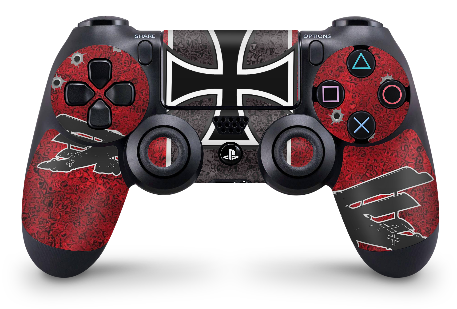 PS4 Playstation 4 Controller Skins - Vinyl Skin Aufkleber für Gaming Controller Roter Baron Aufkleber Skins4u   