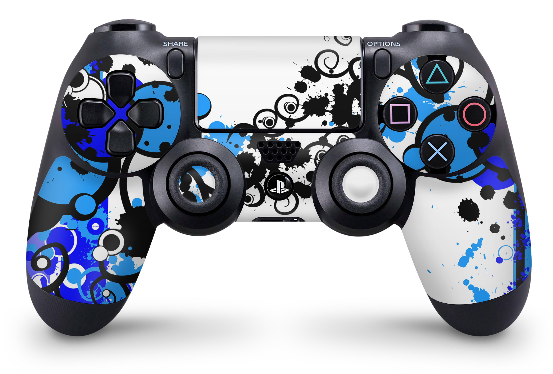 PS4 Playstation 4 Controller Skins - Vinyl Skin Aufkleber für Gaming Controller Simple Blue Aufkleber Skins4u   