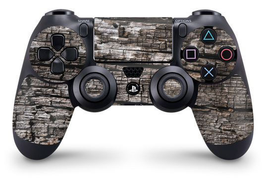 PS4 Playstation 4 Controller Skins - Vinyl Skin Aufkleber für Gaming Controller Split TXT Wood 13 Aufkleber Skins4u   