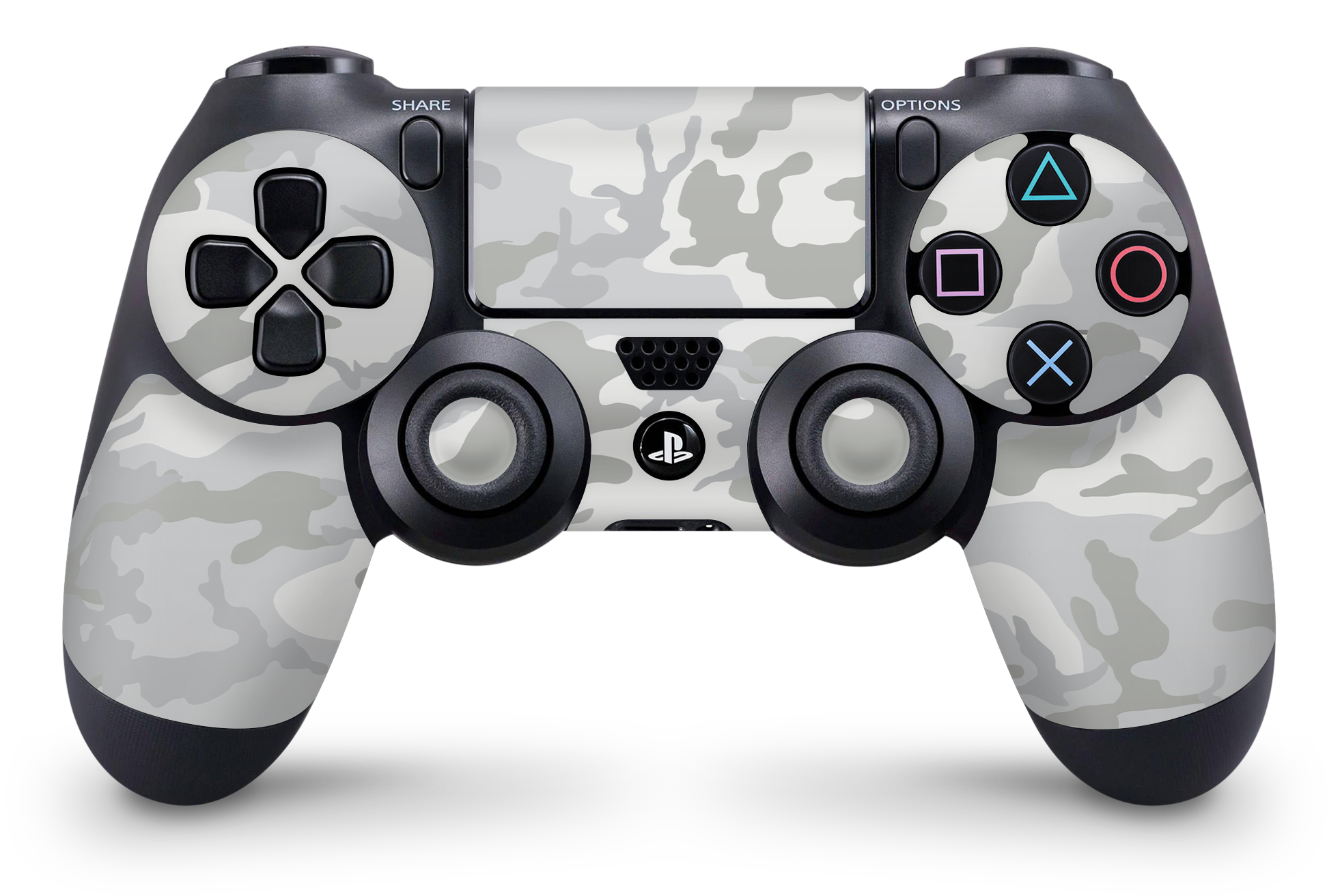 PS4 Playstation 4 Controller Skins - Vinyl Skin Aufkleber für Gaming Controller White Camo Aufkleber Skins4u   