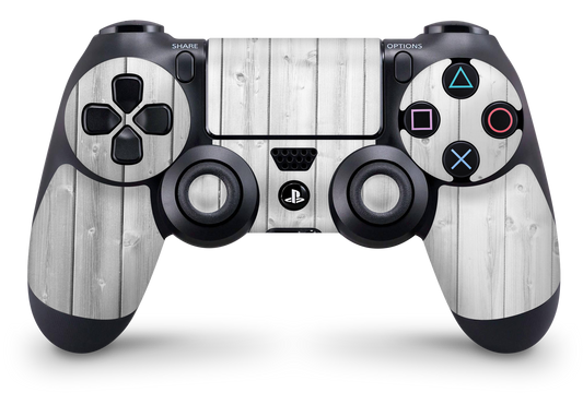 PS4 Playstation 4 Controller Skins - Vinyl Skin Aufkleber für Gaming Controller White Wood Aufkleber Skins4u   
