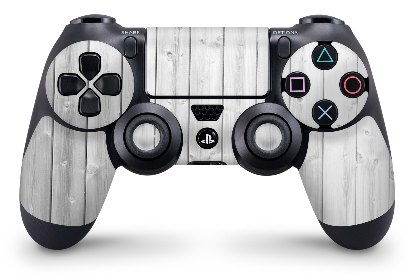 PS4 Playstation 4 Controller Skins - Vinyl Skin Aufkleber für Gaming Controller White Wood Aufkleber Skins4u   