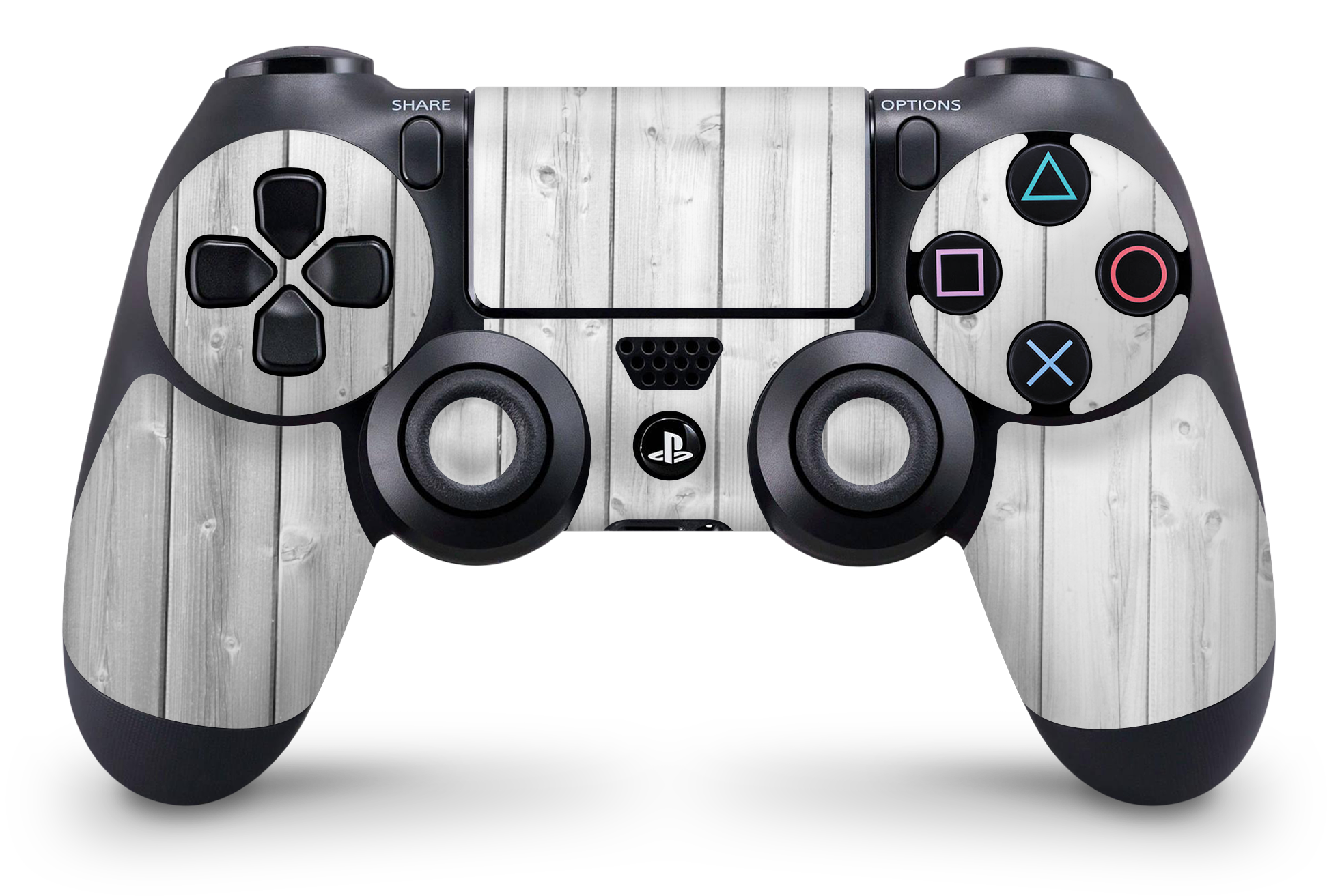 PS4 Playstation 4 Controller Skins - Vinyl Skin Aufkleber für Gaming Controller White Wood Aufkleber Skins4u   