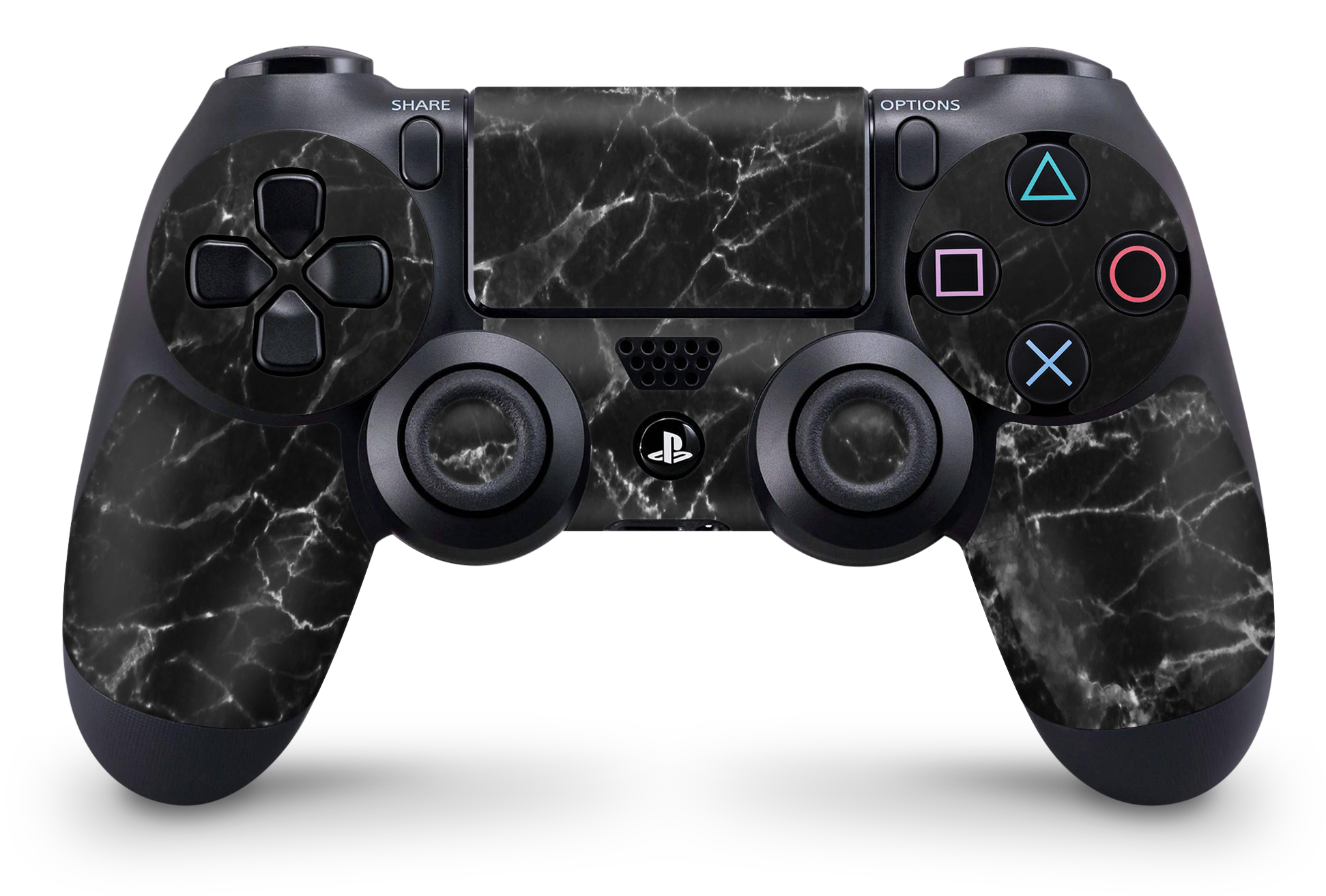 PS4 Playstation 4 Controller Skins - Vinyl Skin Aufkleber für Gaming Controller marmor schwarz Aufkleber Skins4u   