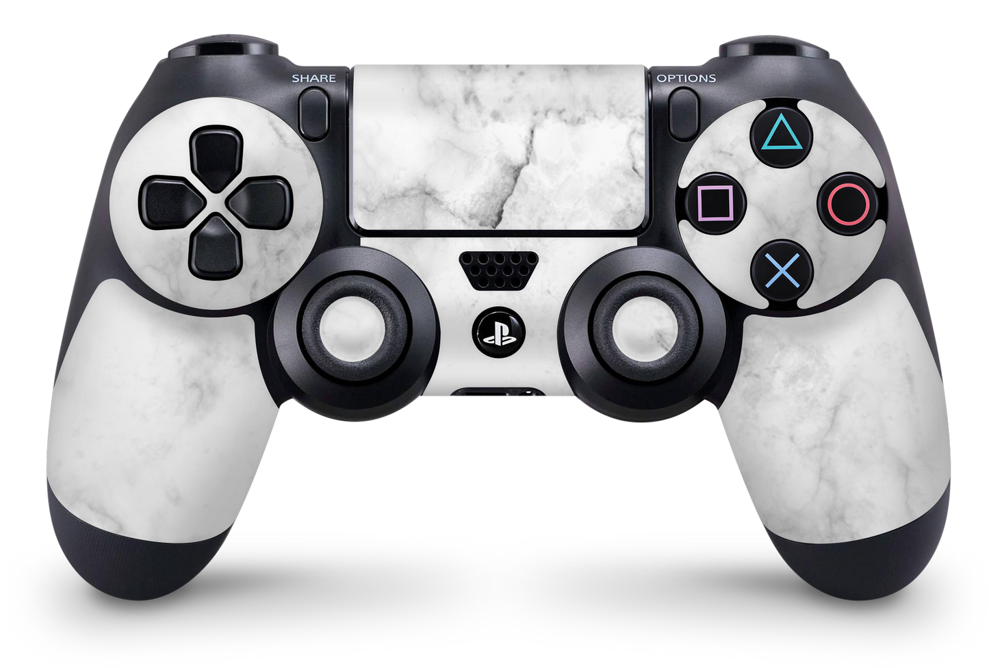 PS4 Playstation 4 Controller Skins - Vinyl Skin Aufkleber für Gaming Controller marmor weiss Aufkleber Skins4u   