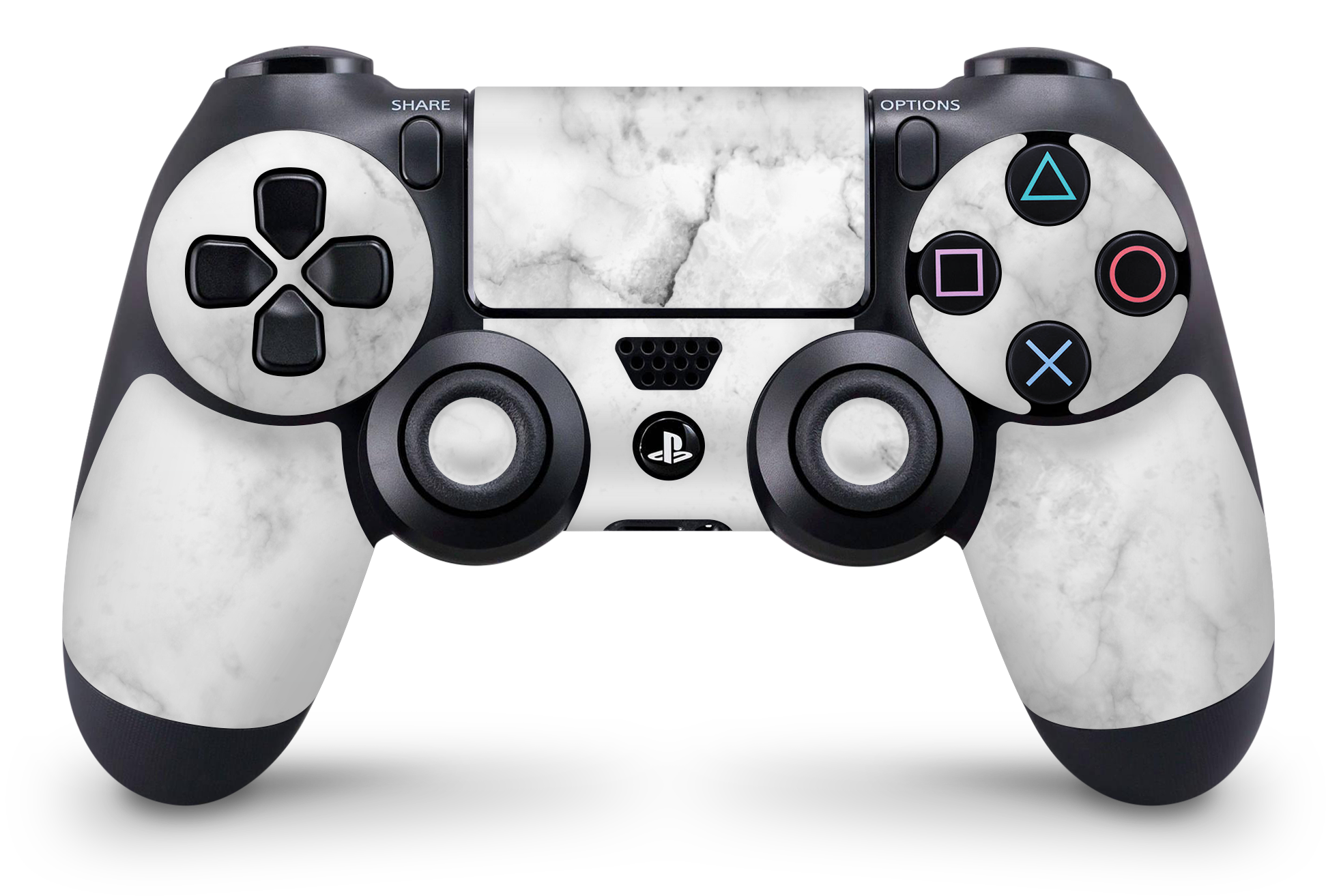 PS4 Playstation 4 Controller Skins - Vinyl Skin Aufkleber für Gaming Controller marmor weiss Aufkleber Skins4u   