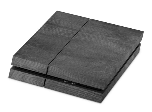 Playstation 4 Skin & Wrap Design Aufkleber Folie für PS4 Konsole 1.Generation black woodgrain Aufkleber skins4u   