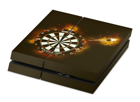 Playstation 4 Skin & Wrap Design Aufkleber Folie für PS4 Konsole 1.Generation burning darts Aufkleber skins4u   
