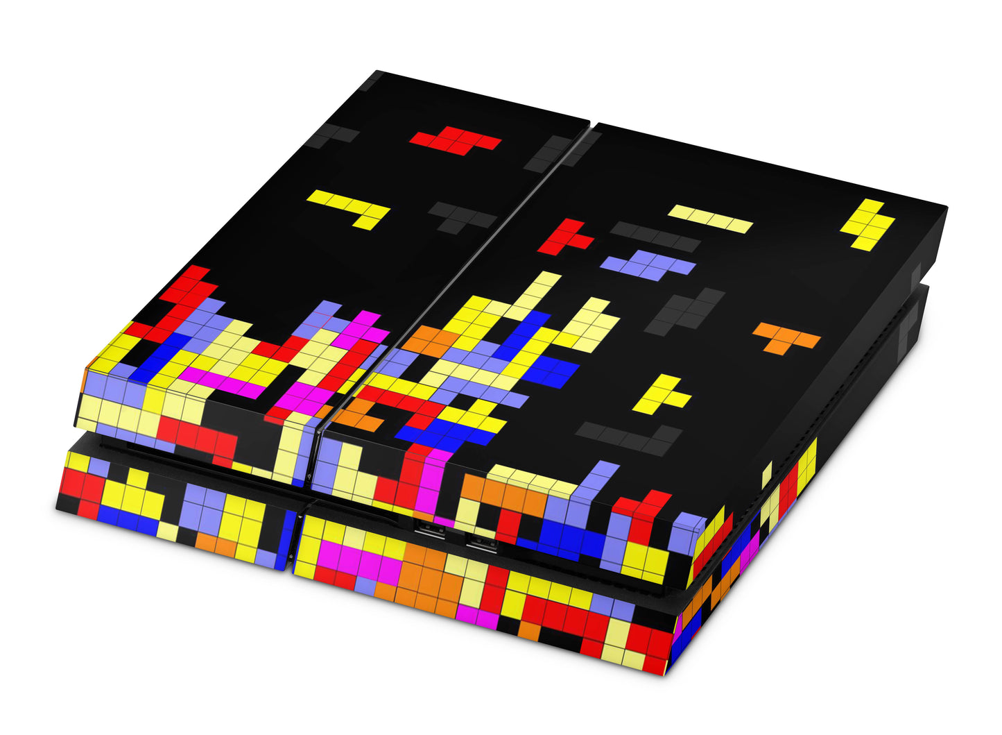 Playstation 4 Skin & Wrap Design Aufkleber Folie für PS4 Konsole 1.Generation tetrads classic gaming Aufkleber skins4u   