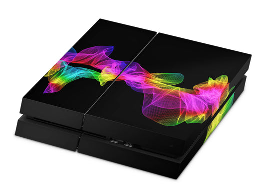 Playstation 4 Skin & Wrap Design Aufkleber Folie für PS4 Konsole 1.Generation waving colors Aufkleber skins4u   