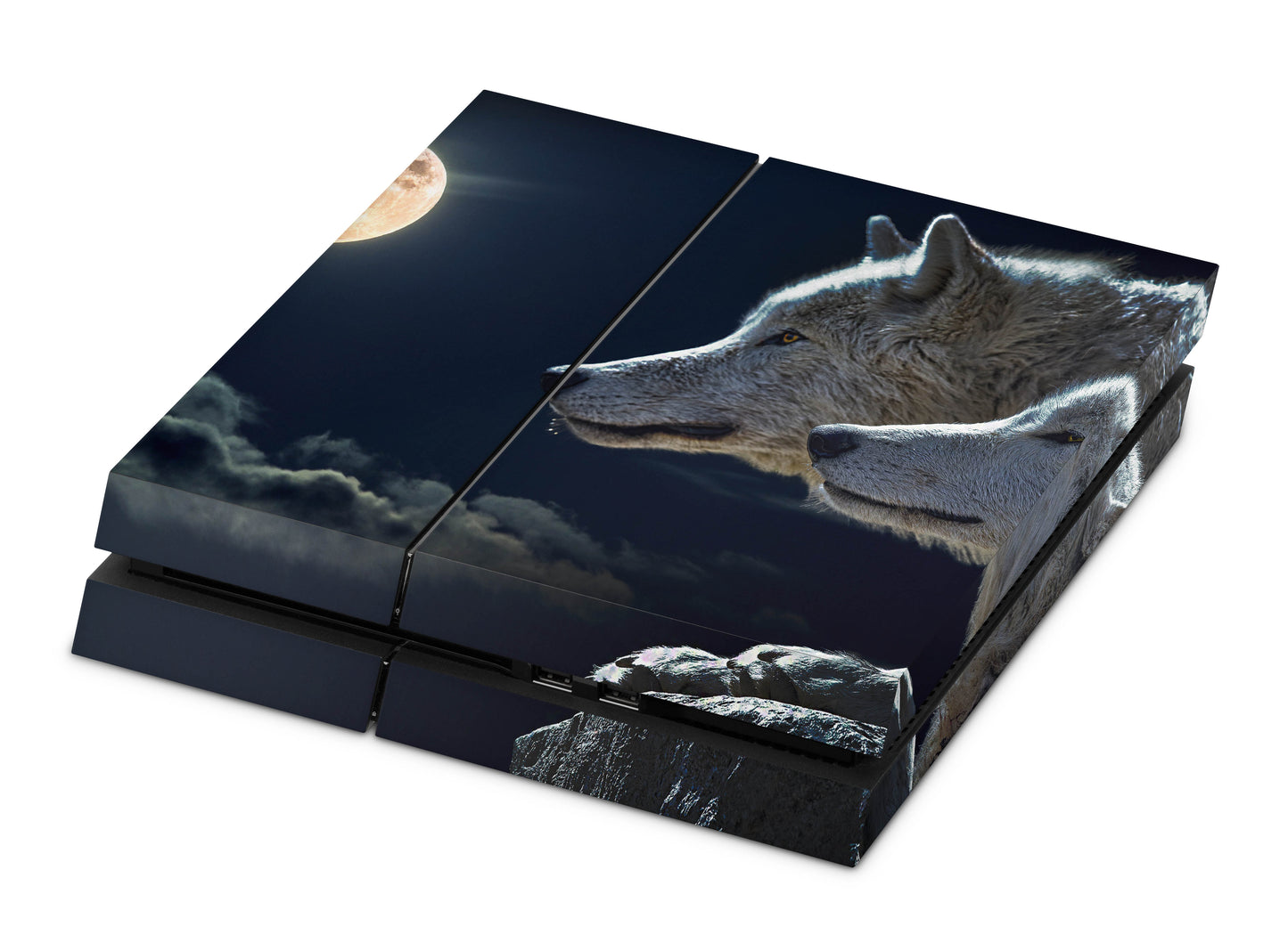 Playstation 4 Skin & Wrap Design Aufkleber Folie für PS4 Konsole 1.Generation woelfe Aufkleber skins4u   