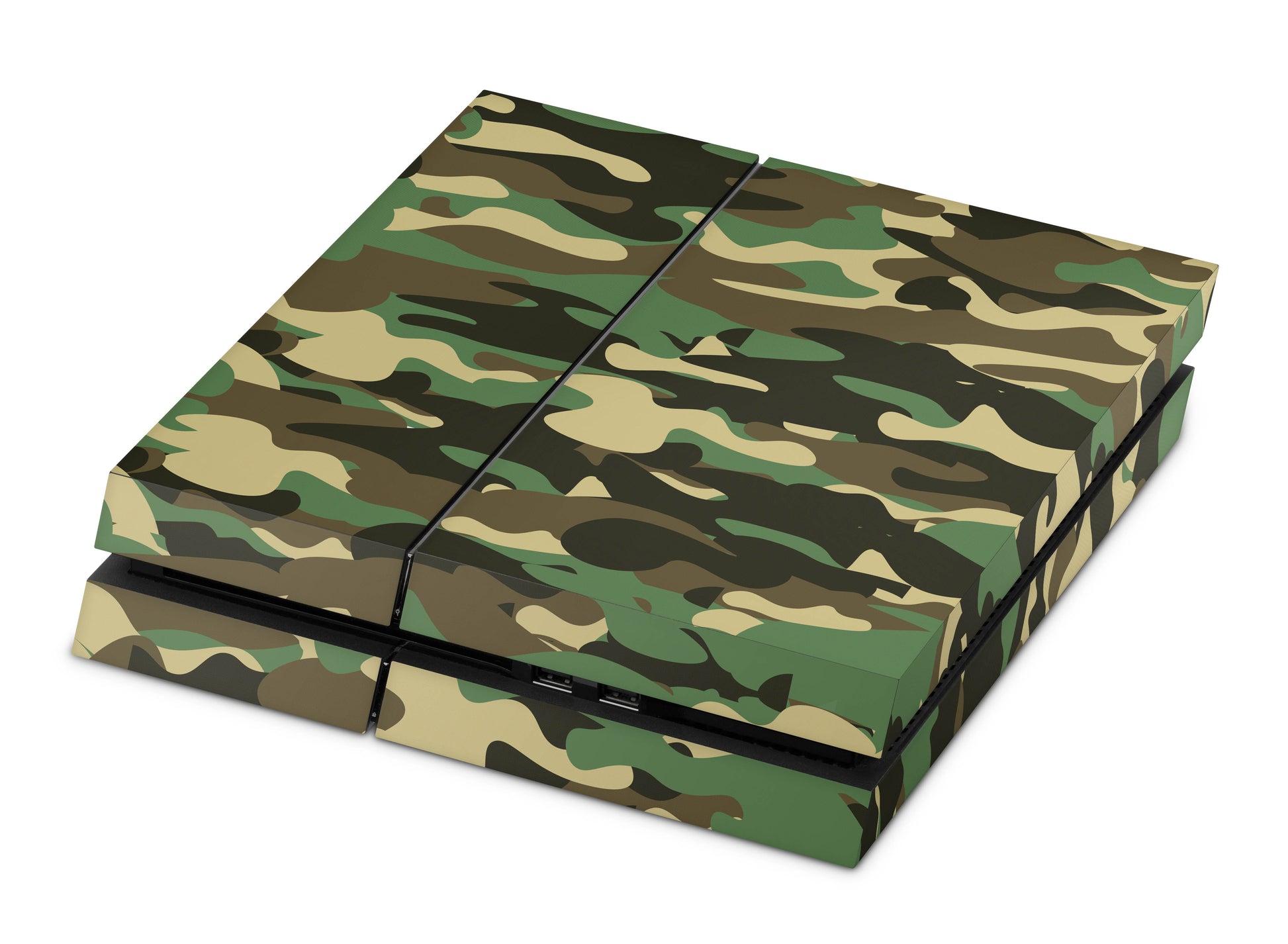 Playstation 4 Skin & Wrap Design Aufkleber Folie für PS4 Konsole 1.Generation wood camo Aufkleber skins4u   