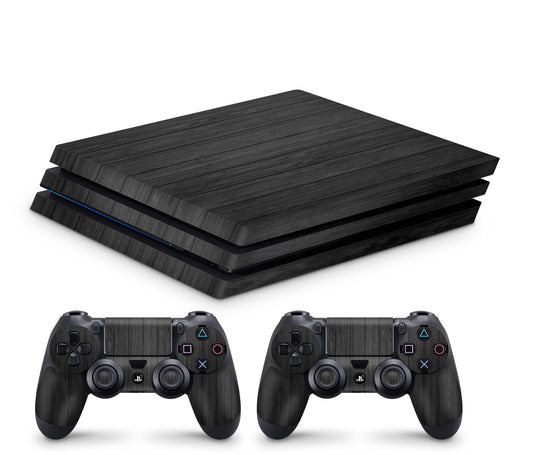 Playstation 4 Pro Skin - hochwertiger Vinyl Konsolen Aufkleber PS4 Pro Skins Dark Wood Aufkleber skins4u   