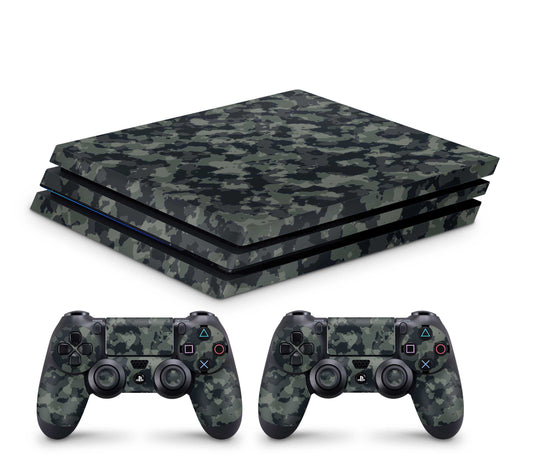 Playstation 4 Pro Skin - hochwertiger Vinyl Konsolen Aufkleber PS4 Pro Skins Dark green camo Aufkleber skins4u   