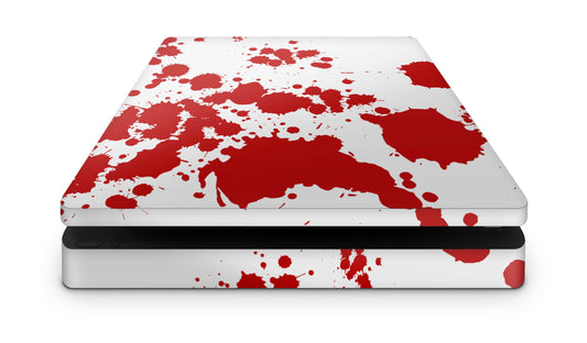 PS4 Slim Playstation 4 Skins: Design Vinyl Premium Skin Aufkleber für Konsole Blood Aufkleber skins4u   