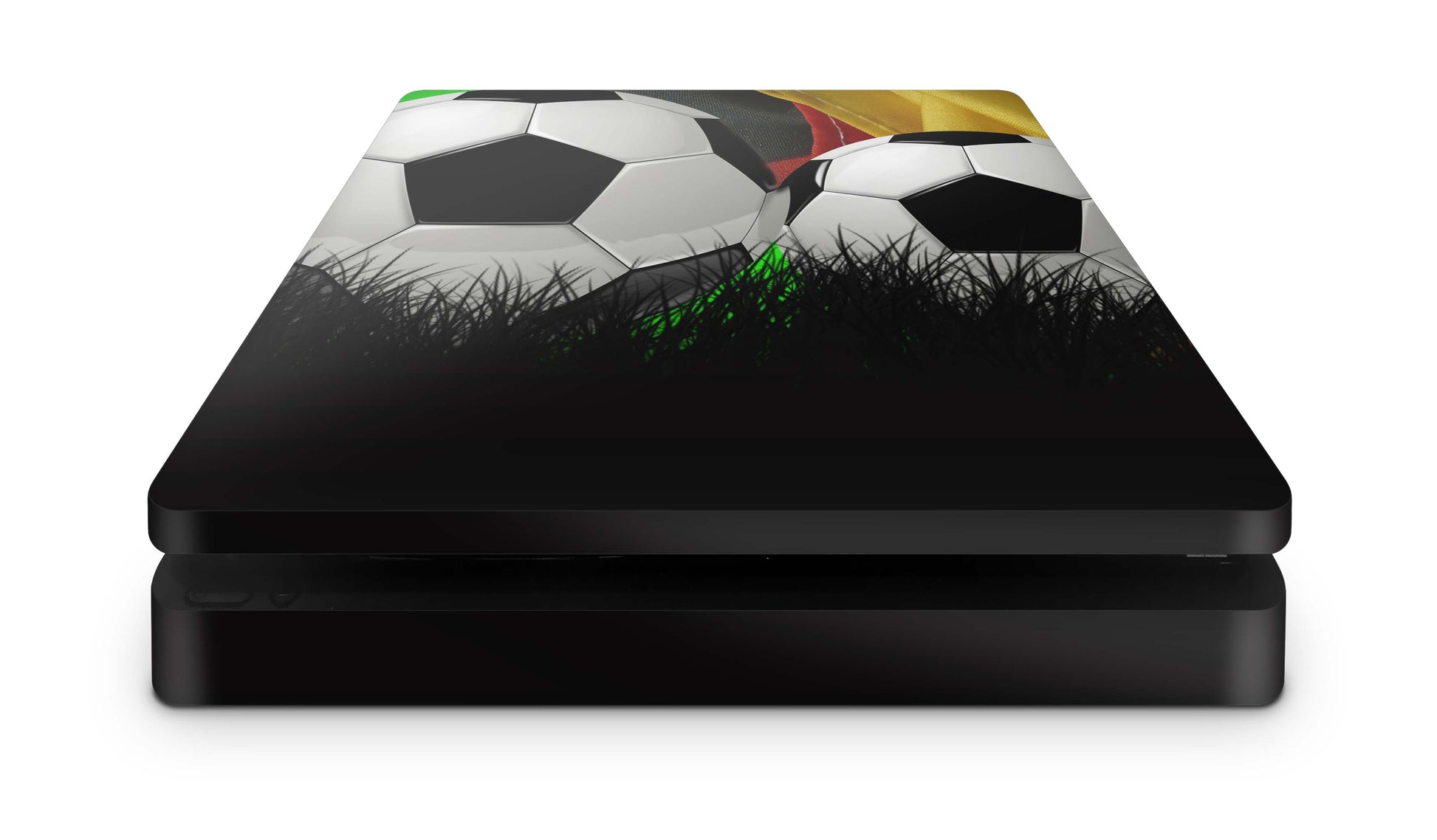 PS4 Slim Playstation 4 Skins: Design Vinyl Premium Skin Aufkleber für Konsole Fussball Deutschland Aufkleber skins4u   