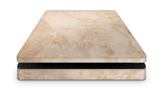 PS4 Slim Playstation 4 Skins: Design Vinyl Premium Skin Aufkleber für Konsole Marmor gold Aufkleber skins4u   