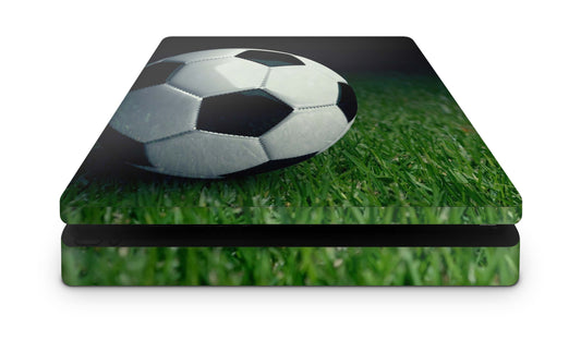 PS4 Slim Playstation 4 Skins: Design Vinyl Premium Skin Aufkleber für Konsole Soccer Aufkleber skins4u   