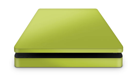 PS4 Slim Playstation 4 Skins: Design Vinyl Premium Skin Aufkleber für Konsole Solid state Lime Aufkleber skins4u   