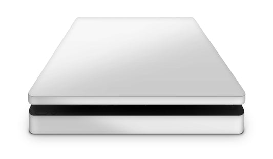 PS4 Slim Playstation 4 Skins: Design Vinyl Premium Skin Aufkleber für Konsole Solid state White Aufkleber skins4u   