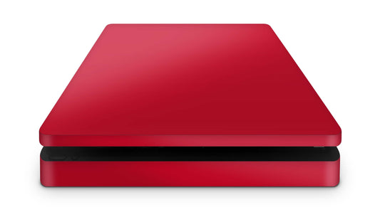 PS4 Slim Playstation 4 Skins: Design Vinyl Premium Skin Aufkleber für Konsole Solid state red Aufkleber skins4u   