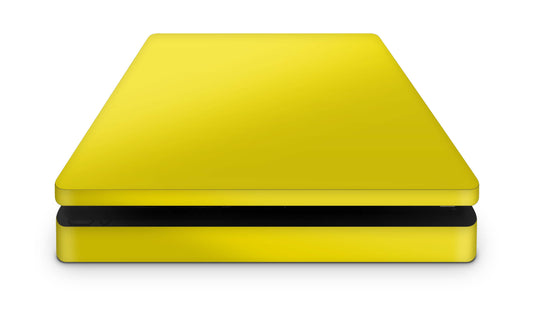 PS4 Slim Playstation 4 Skins: Design Vinyl Premium Skin Aufkleber für Konsole Solid state yellow Aufkleber skins4u   