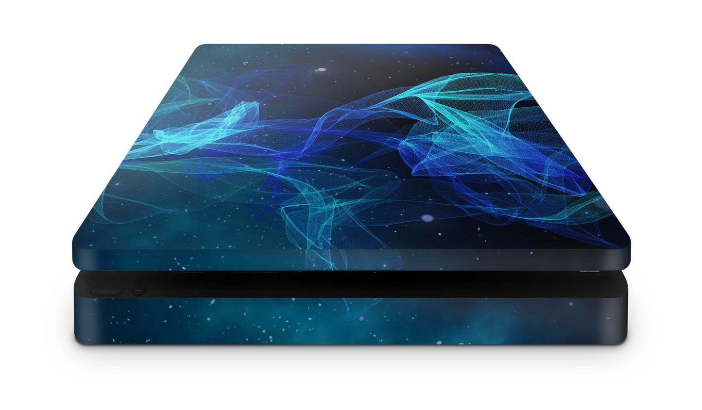 PS4 Slim Playstation 4 Skins: Design Vinyl Premium Skin Aufkleber für Konsole Star Spiral Aufkleber skins4u   