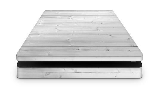PS4 Slim Playstation 4 Skins: Design Vinyl Premium Skin Aufkleber für Konsole White Wood Aufkleber skins4u   