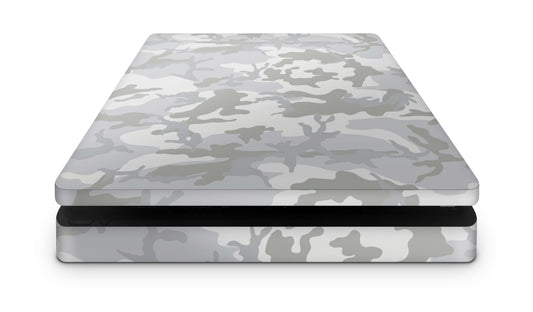 PS4 Slim Playstation 4 Skins: Design Vinyl Premium Skin Aufkleber für Konsole White camouflage Aufkleber skins4u   