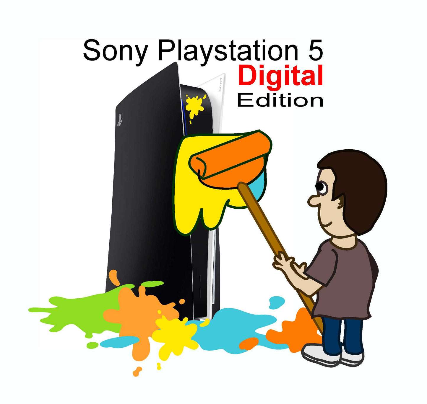 Playstation 5 Skin Digital Edition Aufkleber Folie individuell selbst gestalten Wunschbild cpb_product Skins4u   
