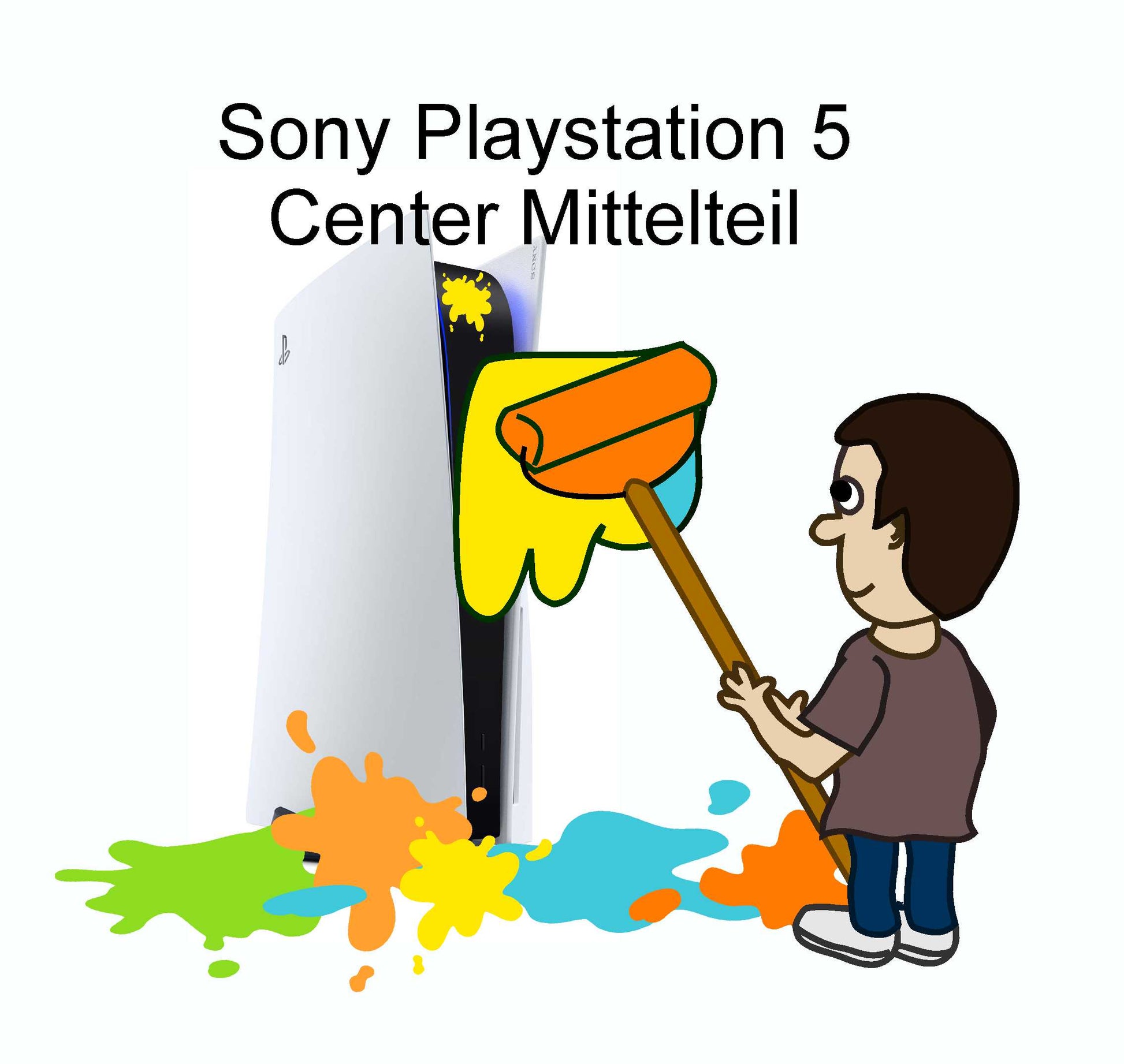 Playstation 5 PS5 Skin Mittelstück Center individuell bedruckt mit Deinem Bild cpb_product Skins4u   