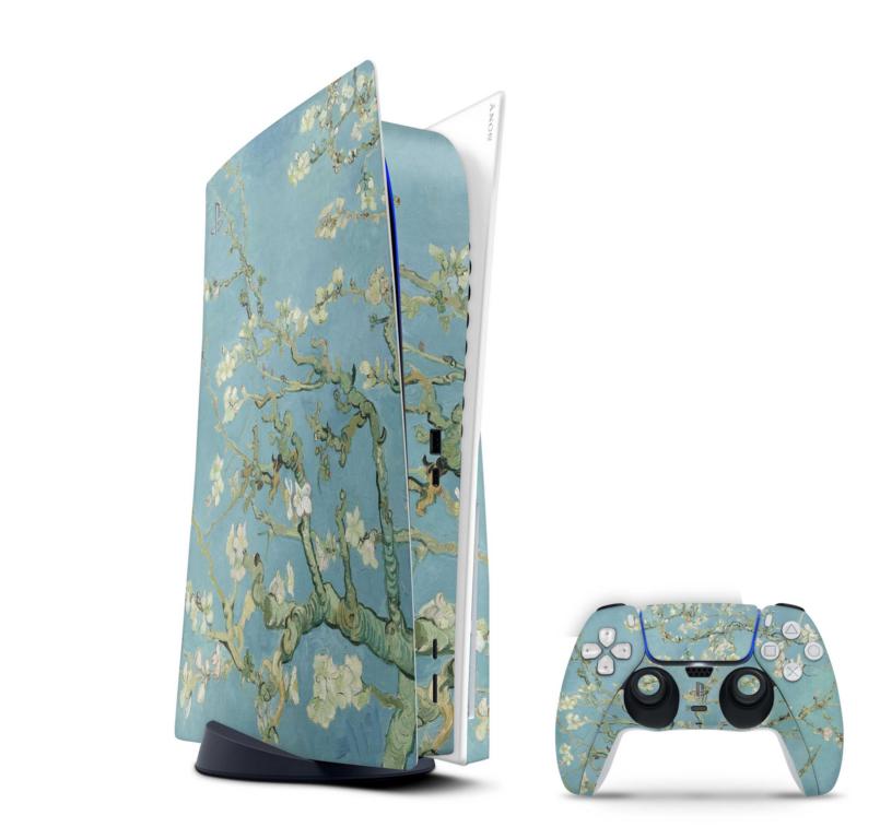 Sony Playstation 5 Skins PS5 Konsolen Aufkleber Vinyl Design Faceplate Skin Aufkleber Skins4u Blossoming  