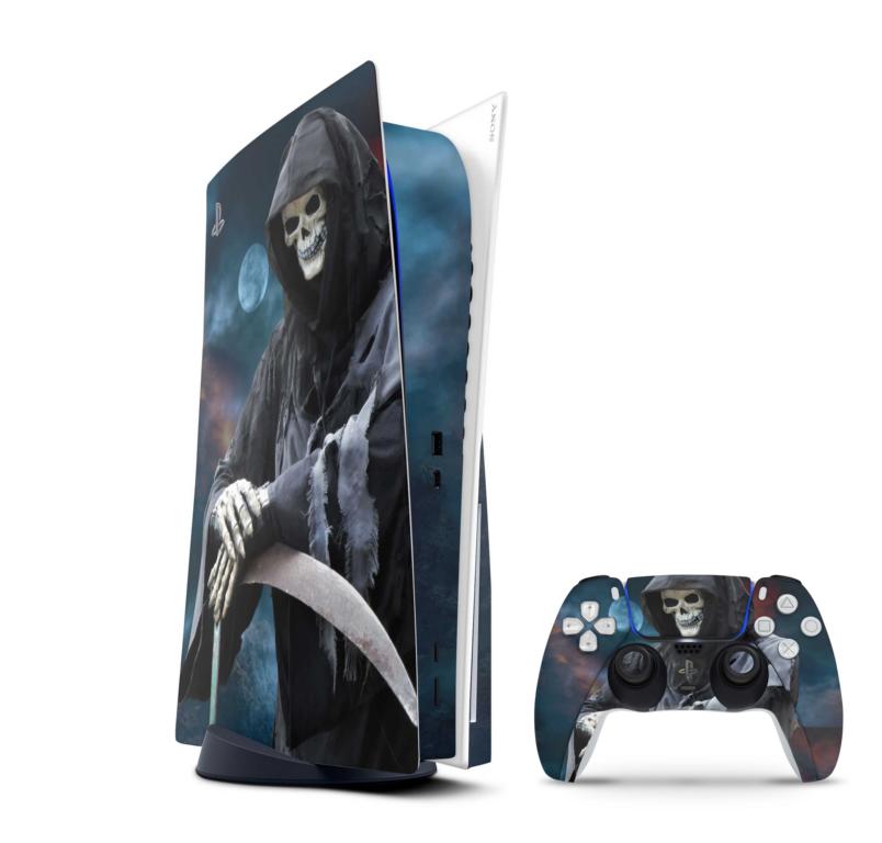 Sony Playstation 5 Skins PS5 Konsolen Aufkleber Vinyl Design Faceplate Skin Aufkleber Skins4u Reaper  