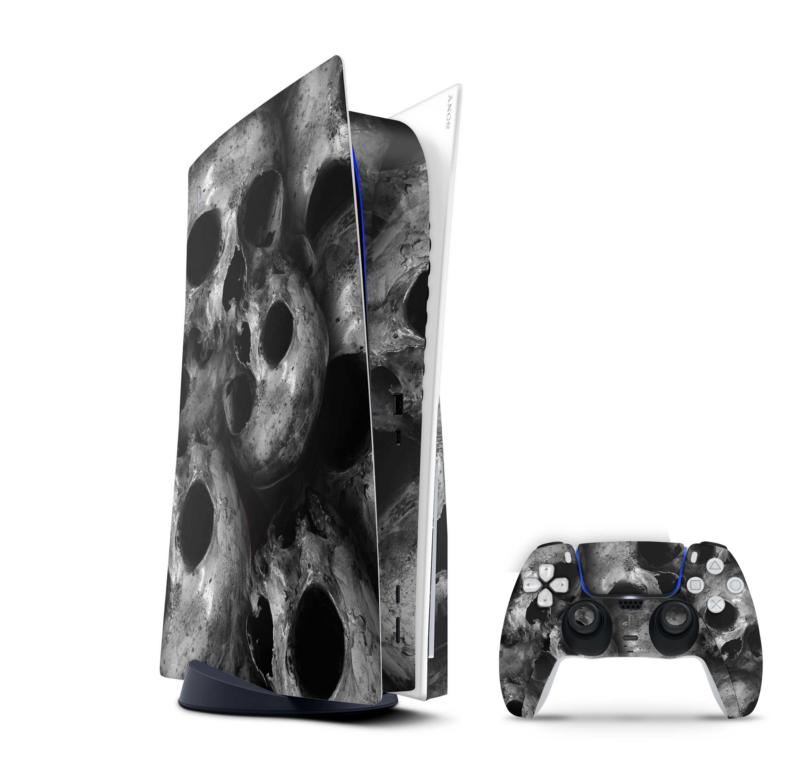 Sony Playstation 5 Skins PS5 Konsolen Aufkleber Vinyl Design Faceplate Skin Aufkleber Skins4u Skulls  
