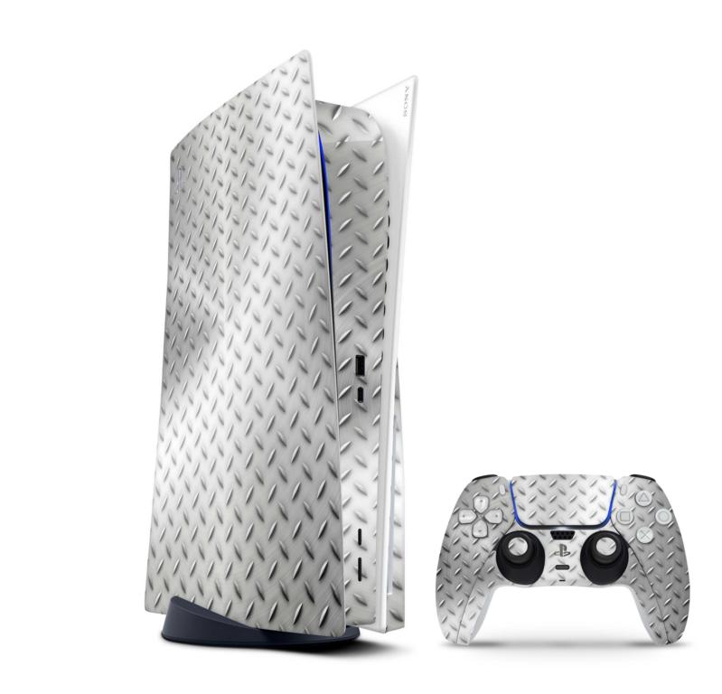 Sony Playstation 5 Skins PS5 Konsolen Aufkleber Vinyl Design Faceplate Skin Aufkleber Skins4u Stahl  