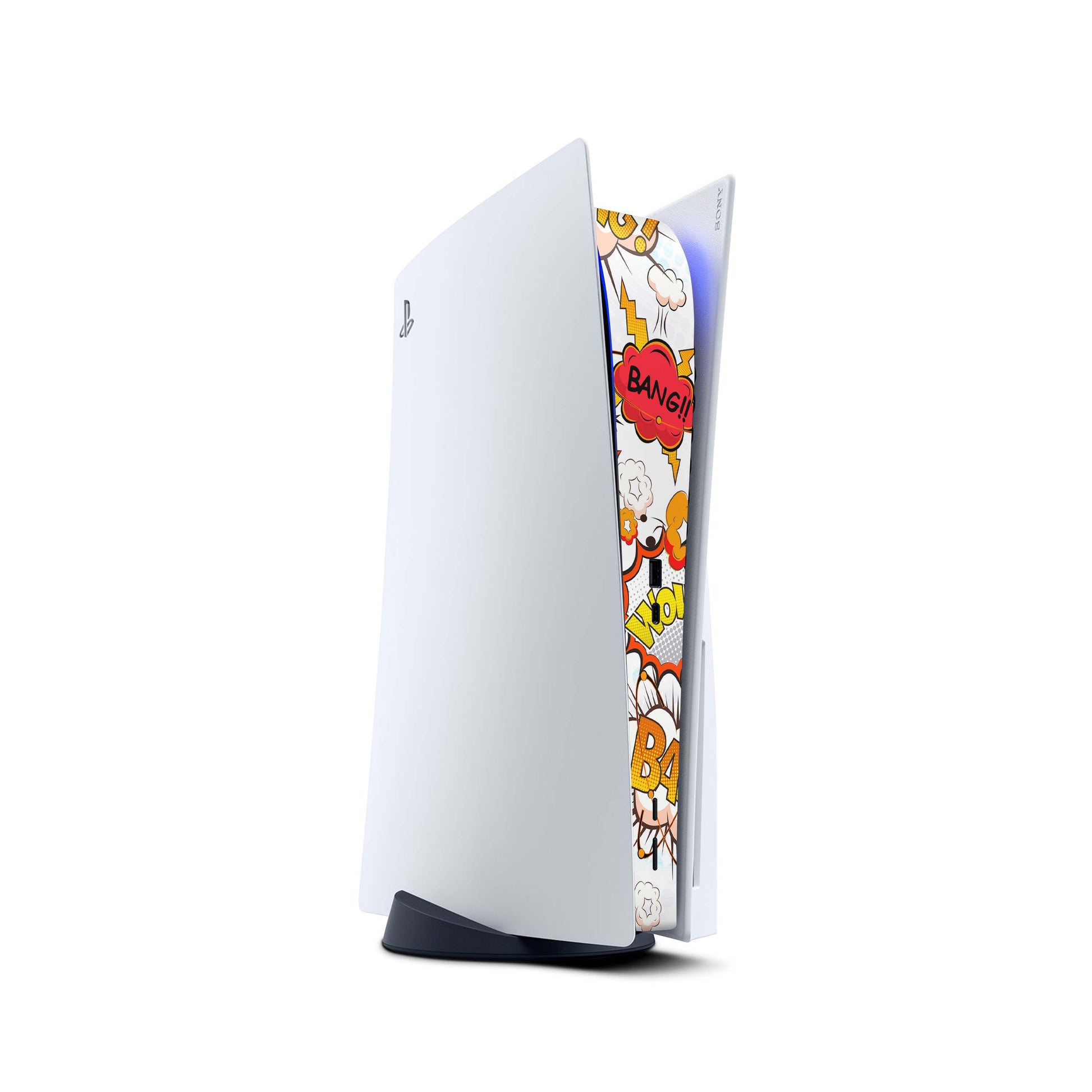 PS5 Center Mittelteil Skins | Hochwertige Skin Aufkleber für deine PS5 Konsole Design comics weiss Aufkleber skins4u   