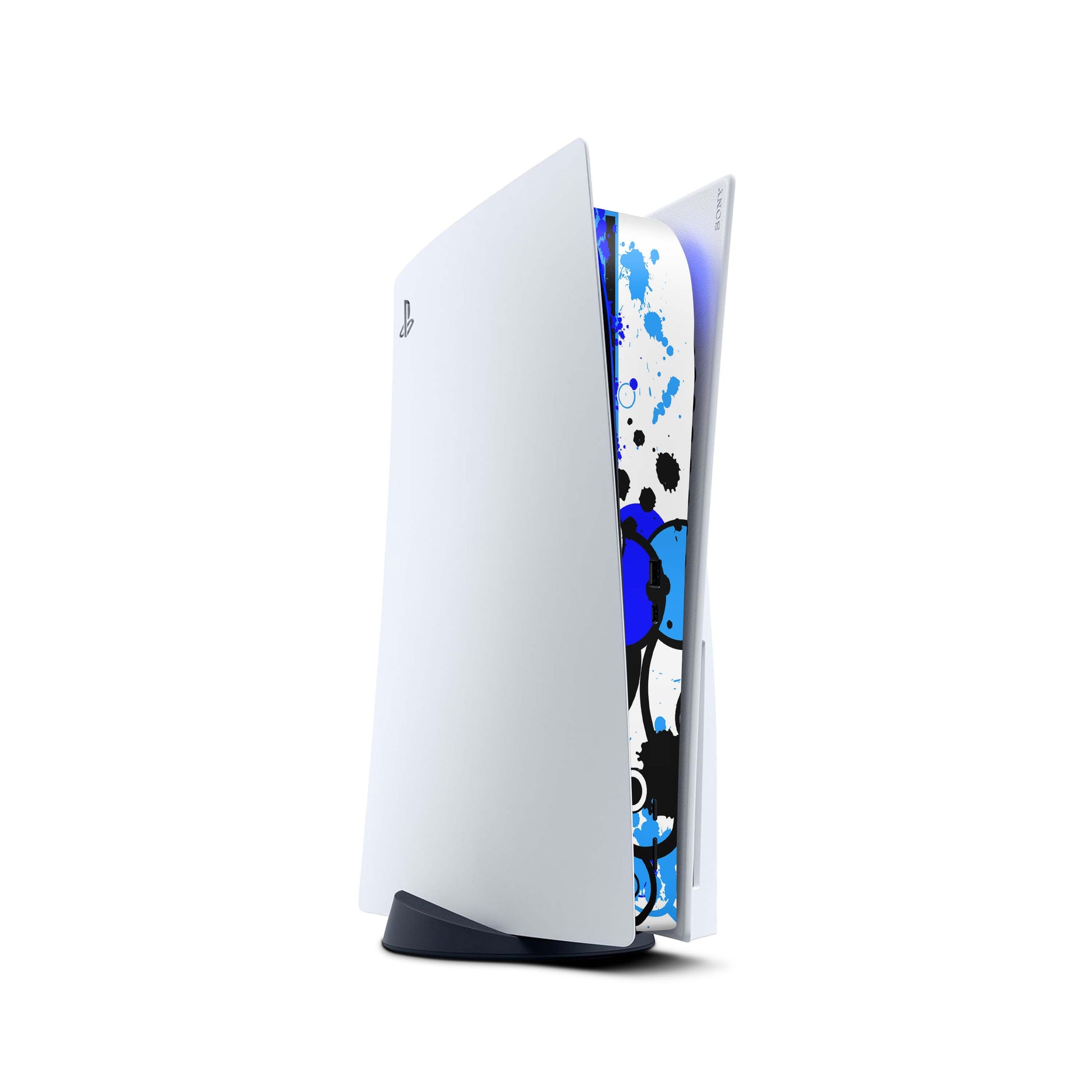 PS5 Center Mittelteil Skins | Hochwertige Skin Aufkleber für deine PS5 Konsole Design simple blue Aufkleber skins4u   