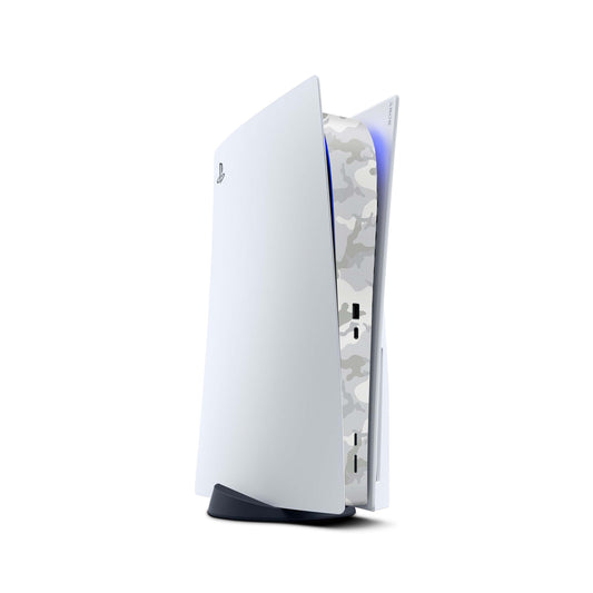 PS5 Center Mittelteil Skins | Hochwertige Skin Aufkleber für deine PS5 Konsole Design white camo Aufkleber skins4u   